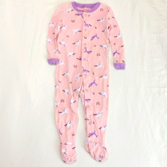 joe fresh unicorn cotton snap footie sleeper pajamas 18-24 months baby girl - Picture 1 of 6